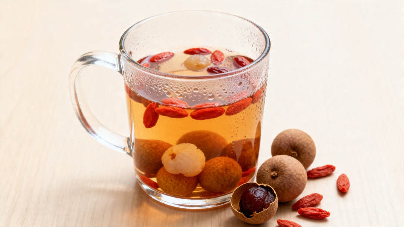 桂圆枸杞养生茶图片