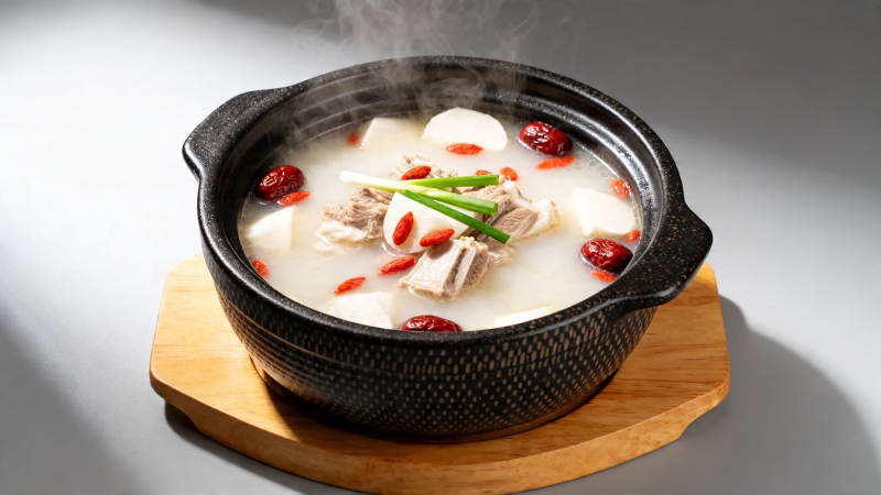 山药红枣炖排骨汤图片