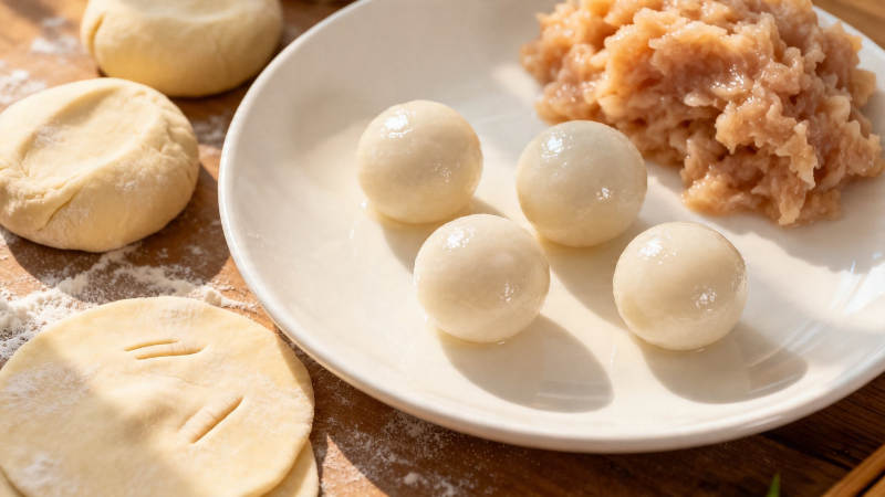 汤圆制作过程展示图片