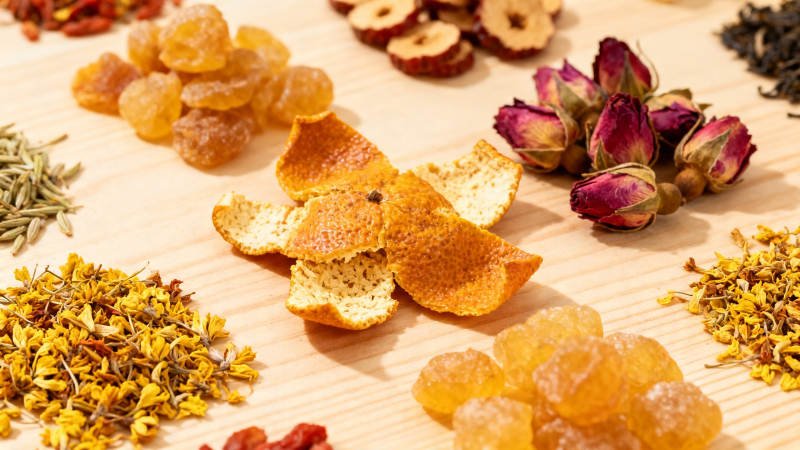 养生茶料 陈皮玫瑰菊花等图片