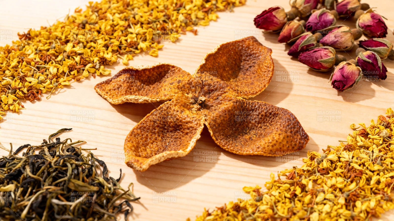 花果茶原料特写展示图片