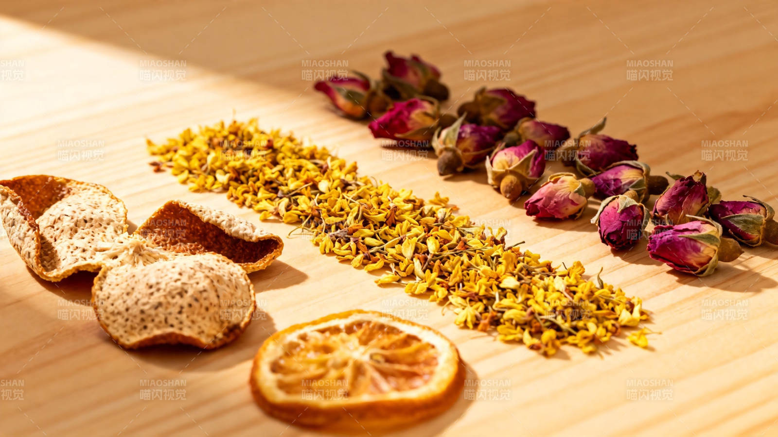 花茶原料 玫瑰桂花陈皮橙片图片