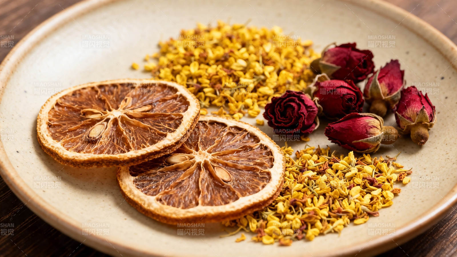 干花果茶 橙片玫瑰桂花香图片
