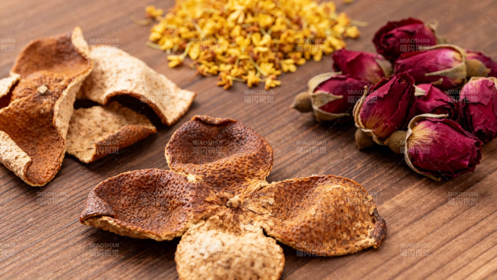 陈皮桂花玫瑰茶料图片