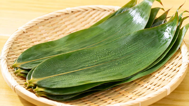 粽叶青翠 竹篮盛放图片