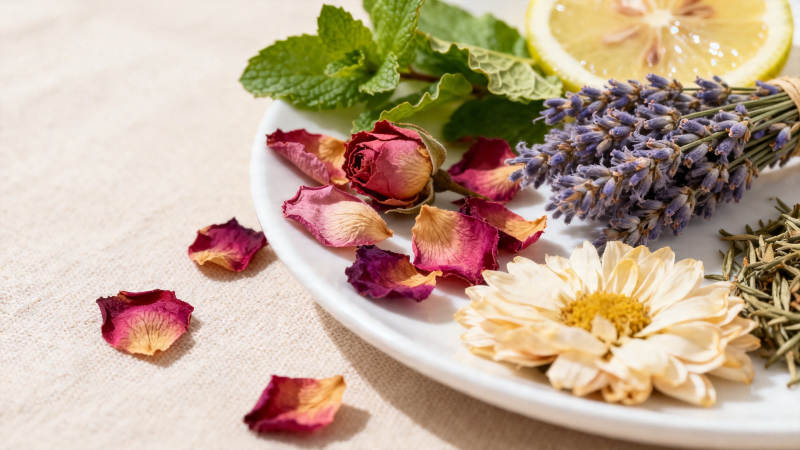 花草茶原料 玫瑰薰衣草薄荷图片