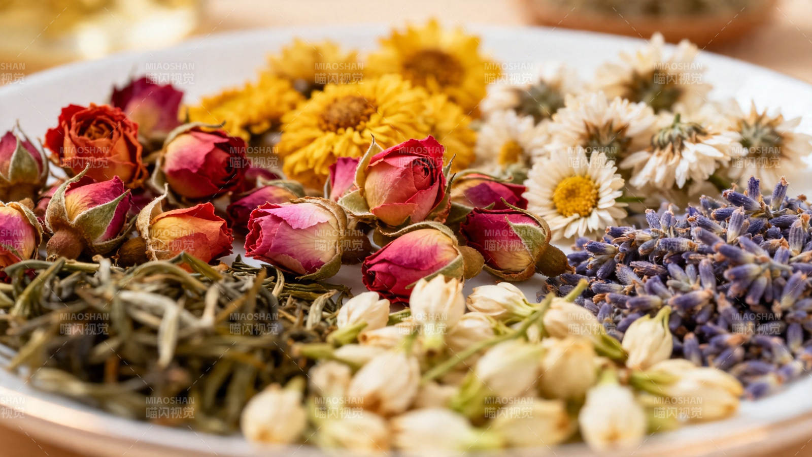 花茶原料 玫瑰菊花薰衣草图片