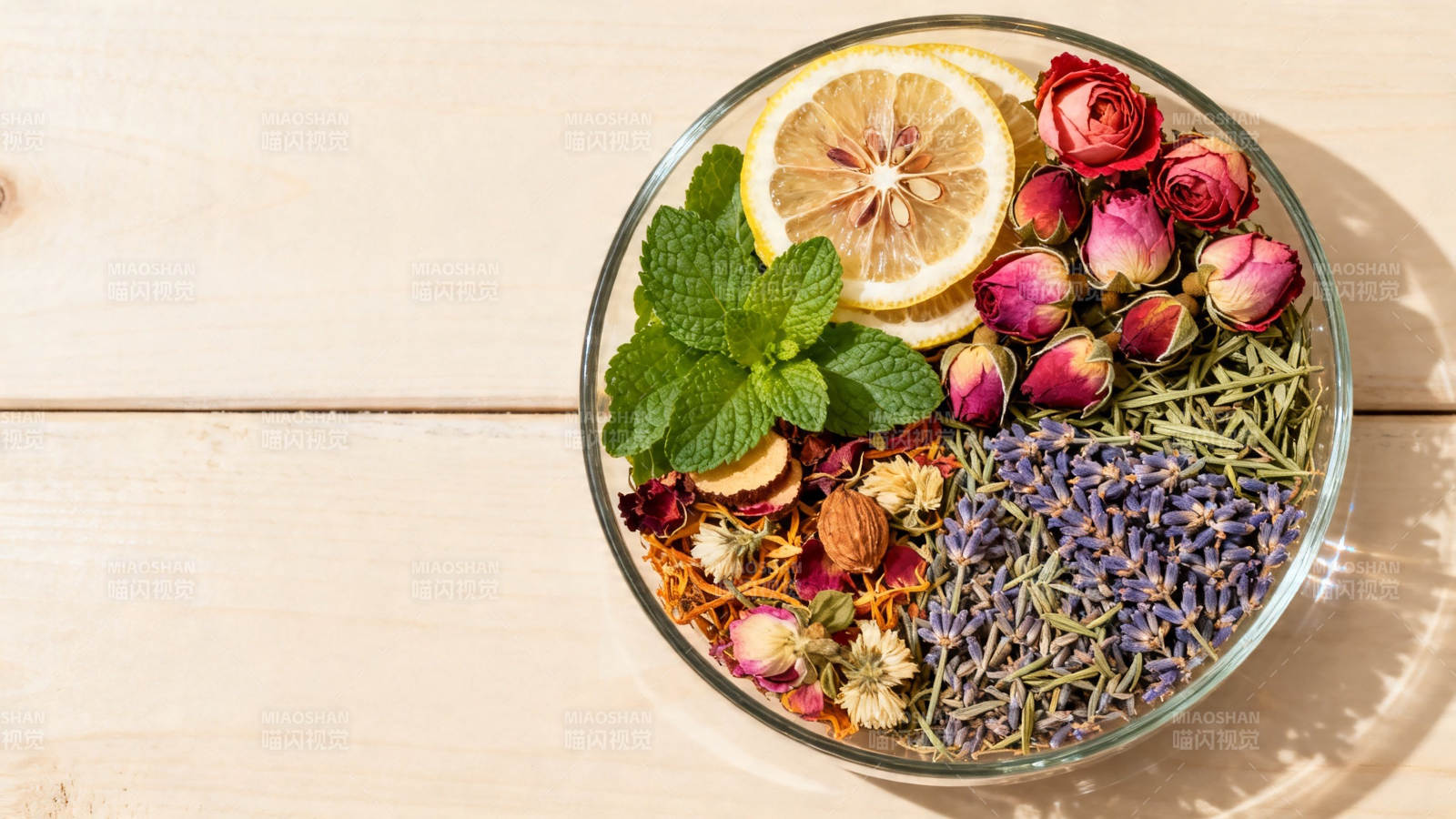 花草茶原料 柠檬玫瑰薰衣草图片