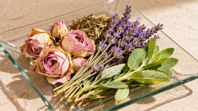 干花香草静物摆盘图片