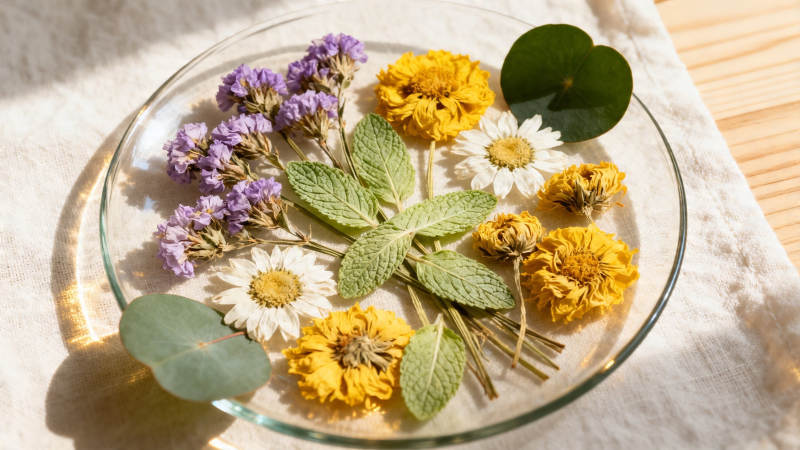 干花静物 阳光下的温柔图片