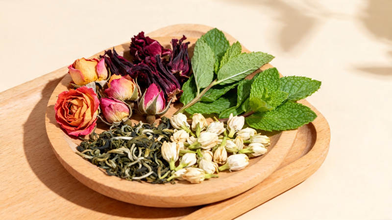 花草茶原料拼盘图片