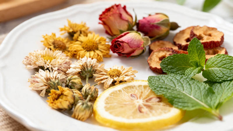 花果茶原料 玫瑰柠檬薄荷菊图片