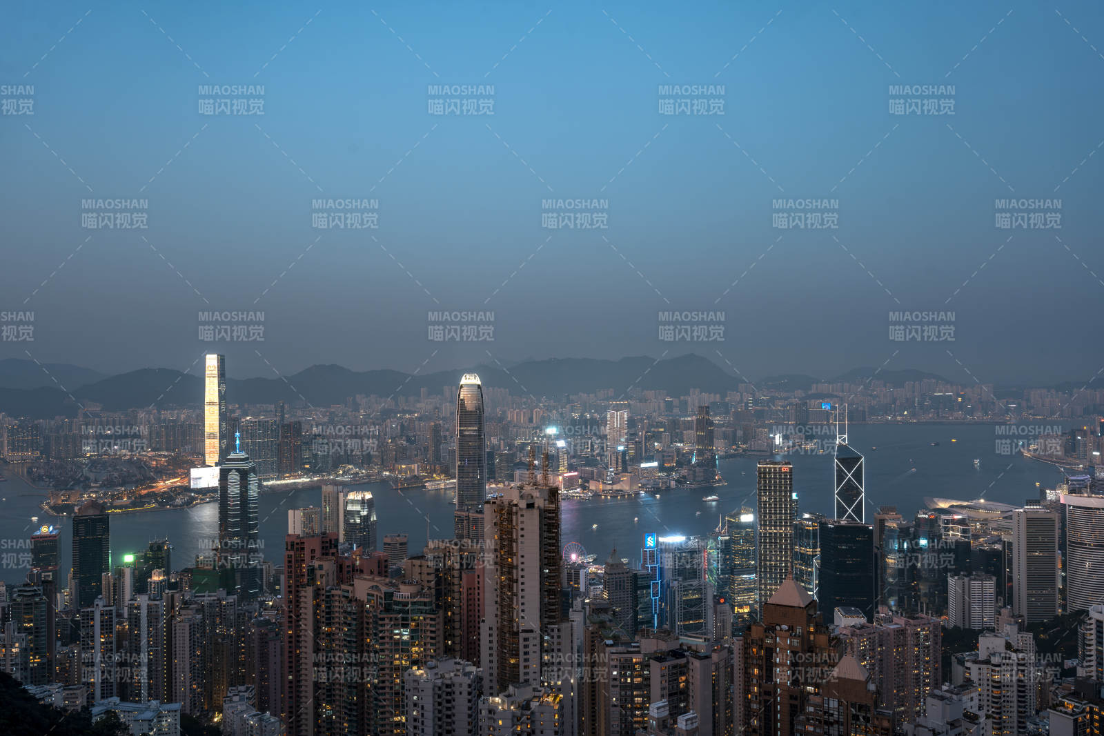 香港夜景 维港灯火辉煌图片