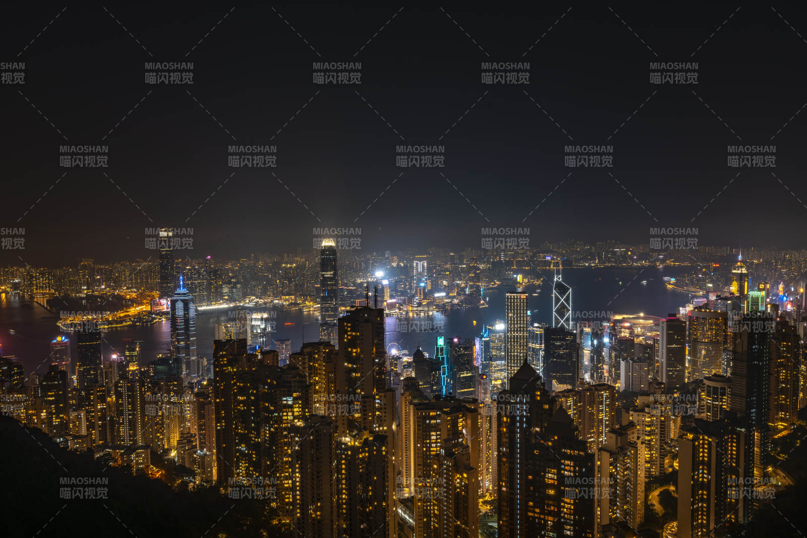 香港夜景 璀璨维港灯火辉煌图片