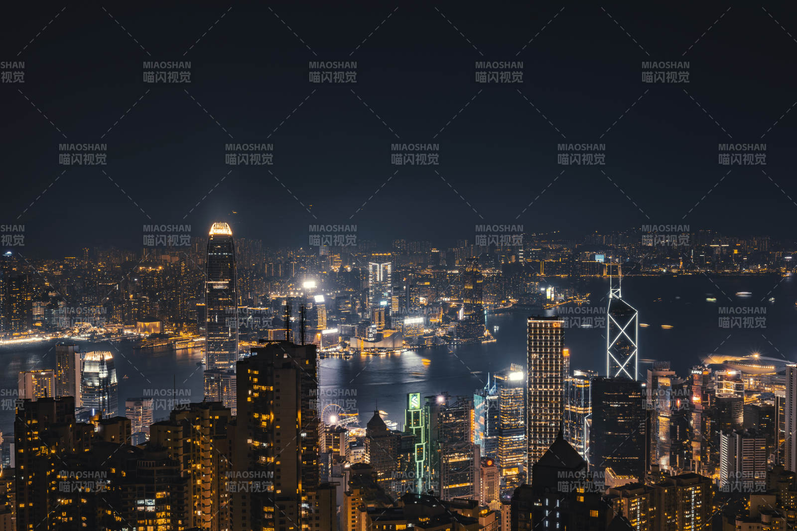 香港夜景 璀璨维港灯火辉煌图片