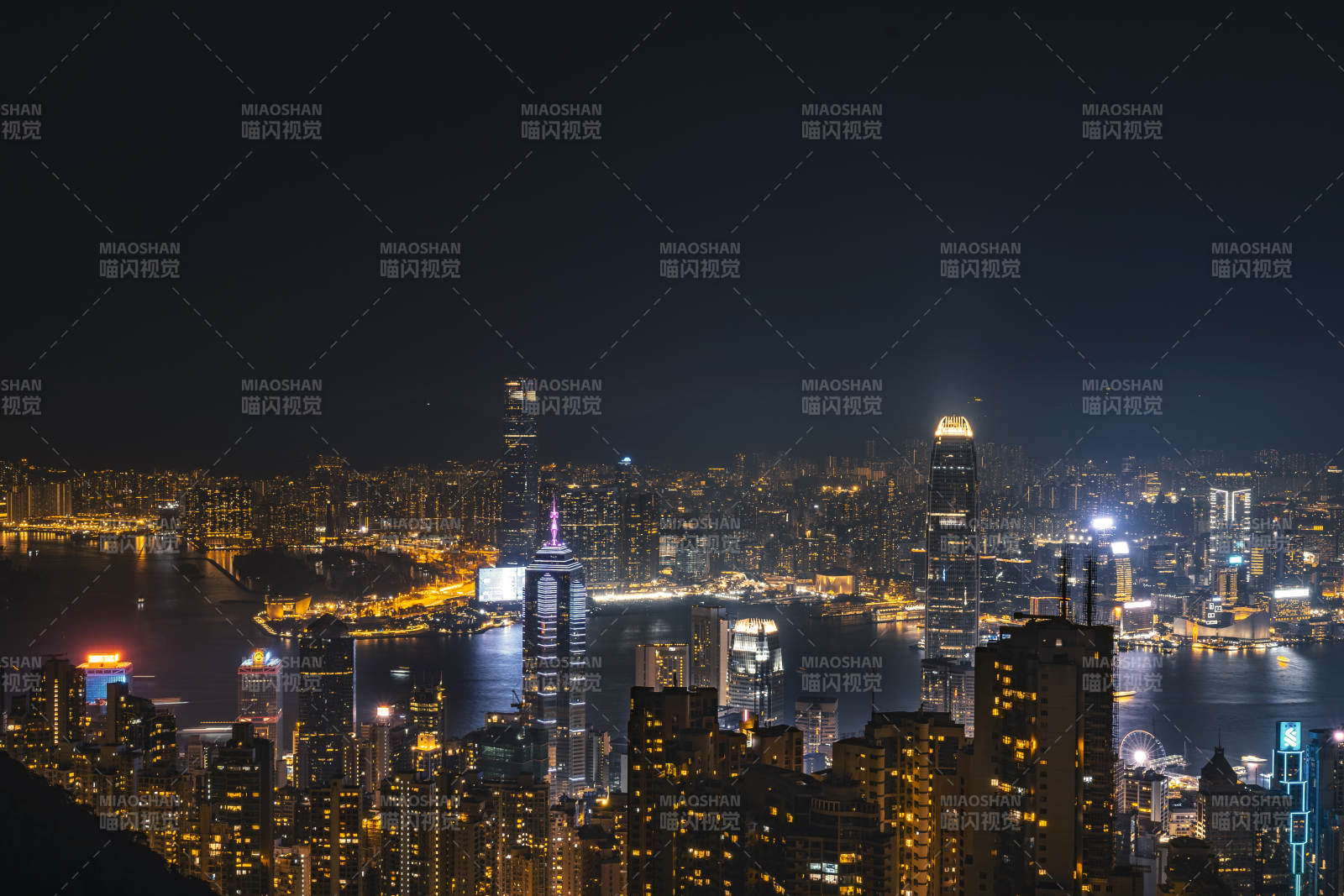 香港夜景 璀璨维港灯火辉煌图片