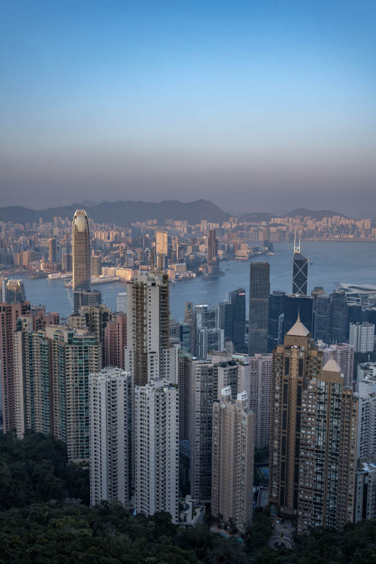 香港天际线 维港暮色美图片