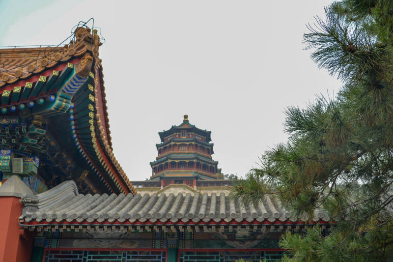 颐和园佛香阁古建风光图片