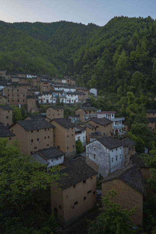 山间古村 土楼静卧绿野中图片