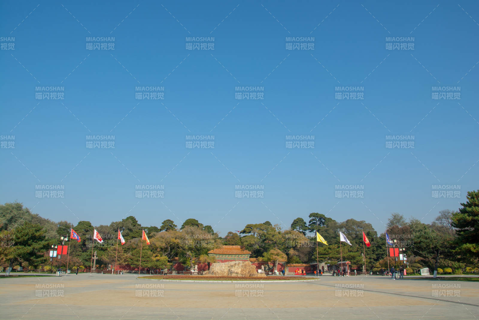 明孝陵广场全景图图片