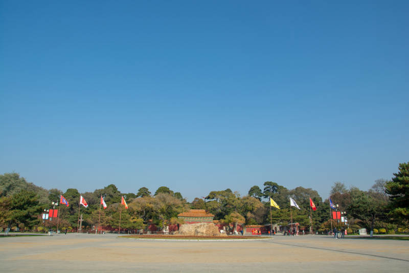 明孝陵广场全景图图片