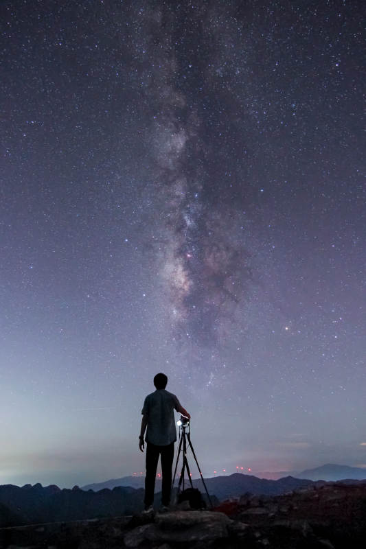 仰望银河 星夜追光者图片