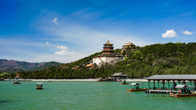 颐和园湖光山色美景图片
