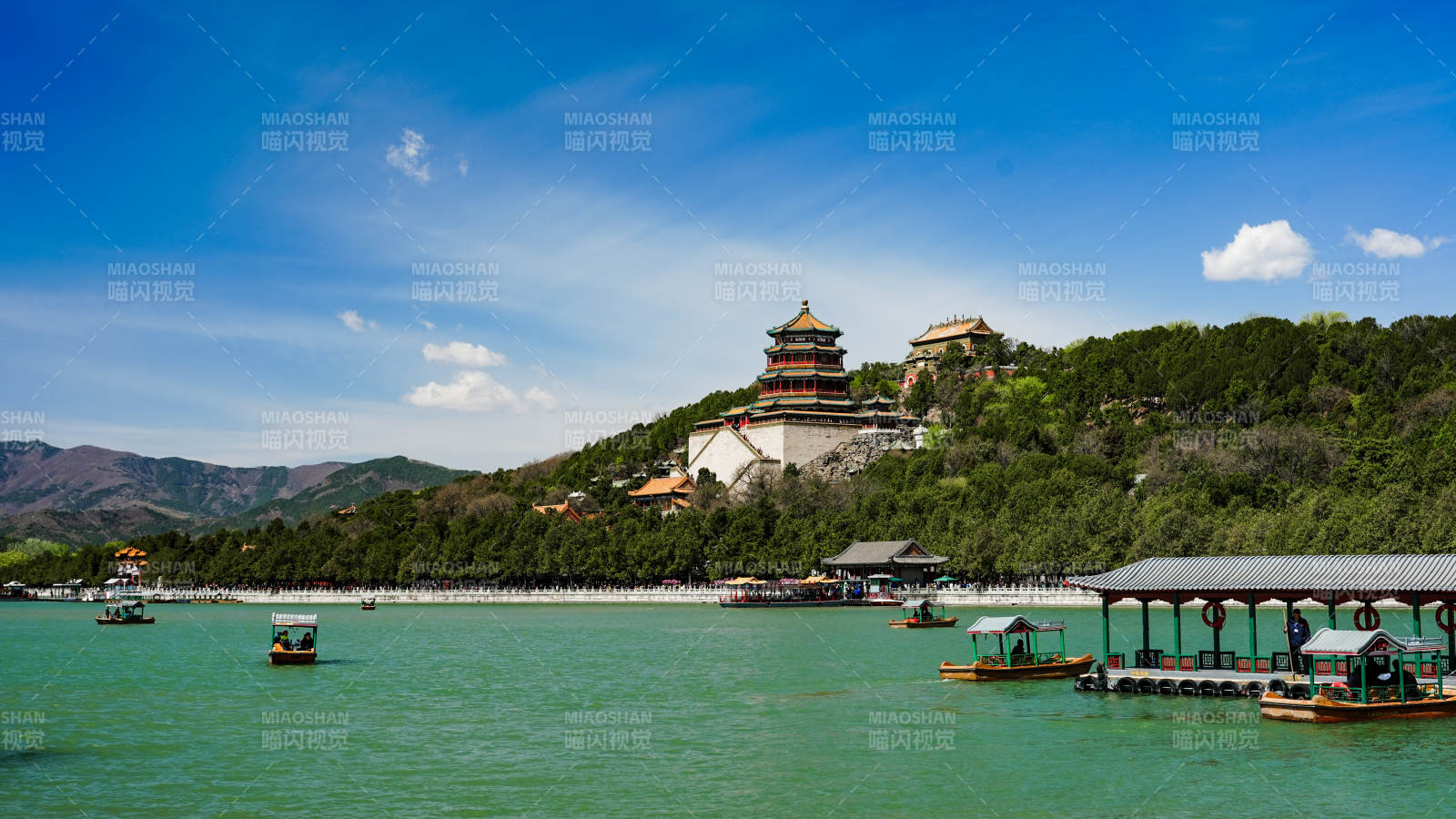 颐和园湖光山色美景图片