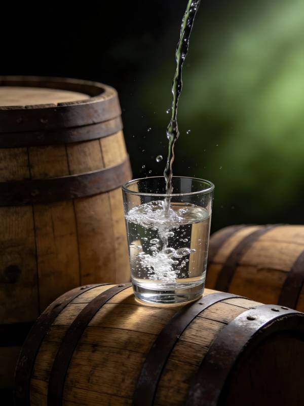 酒入杯 桶伴香醇时图片