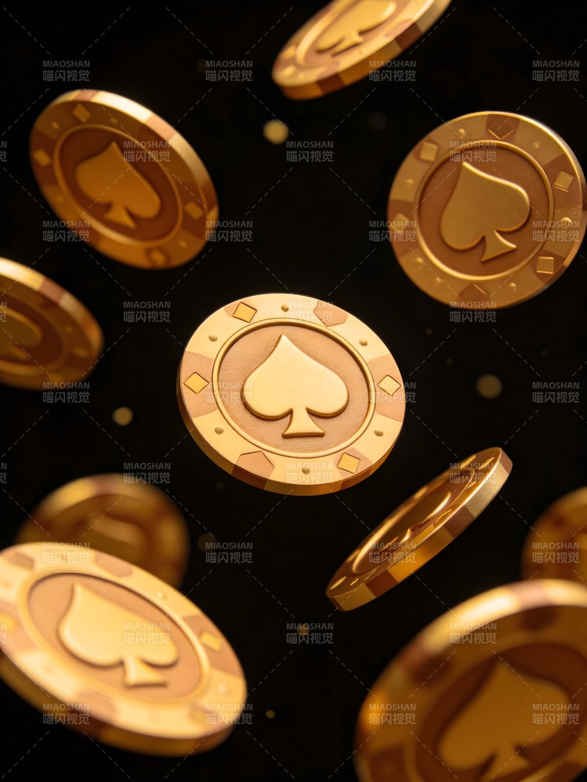 金币飞舞 黑金奢华风图片