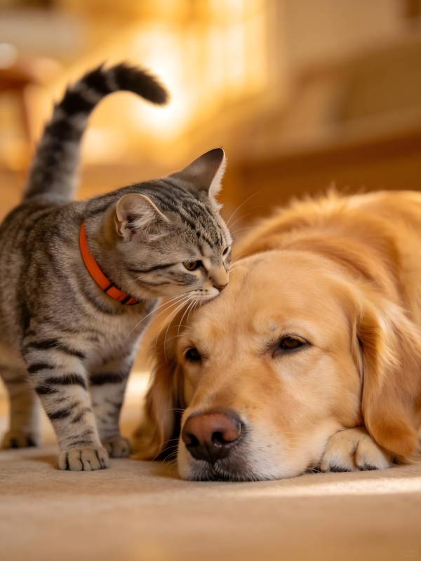 猫狗亲昵 温馨一刻图片