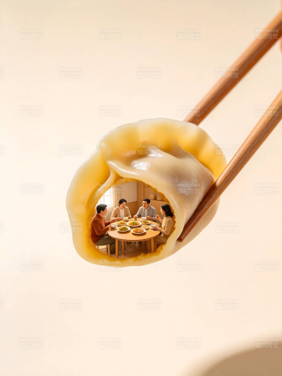 饺中家宴 筷夹温情图片