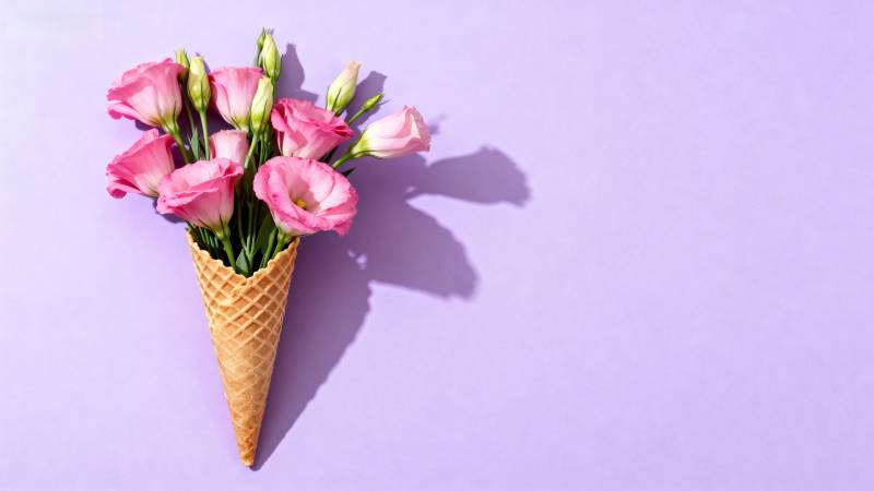 花束冰淇淋 甜美又浪漫图片