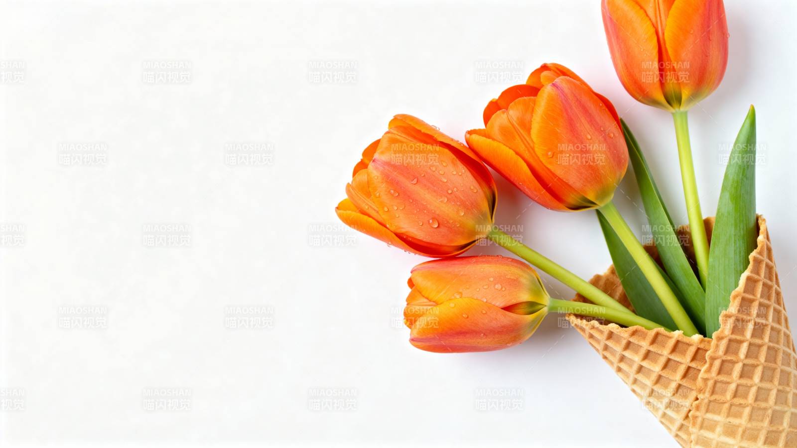 tulip ice cream cone图片