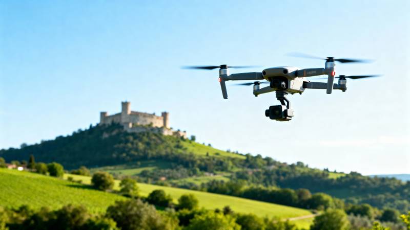 无人机航拍古堡风光图片