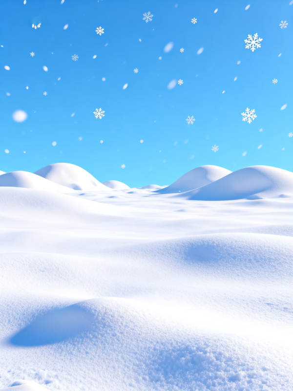 雪落晴空 银装素裹世界图片