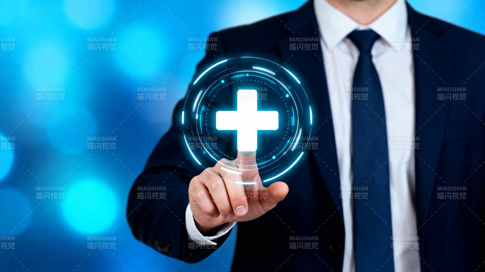 商务人士触控医疗图标图片