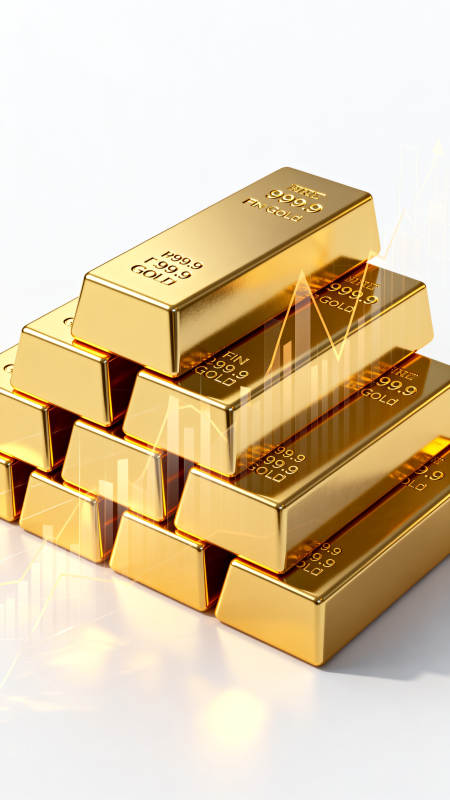 金条堆叠 财富象征图片