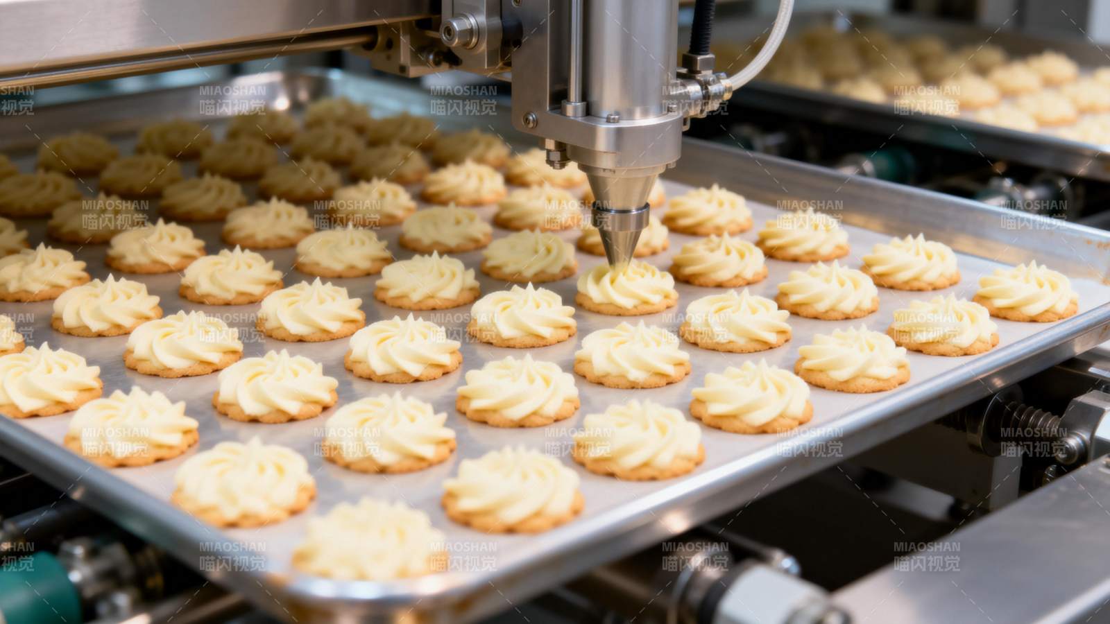 自动化饼干生产线实拍图片