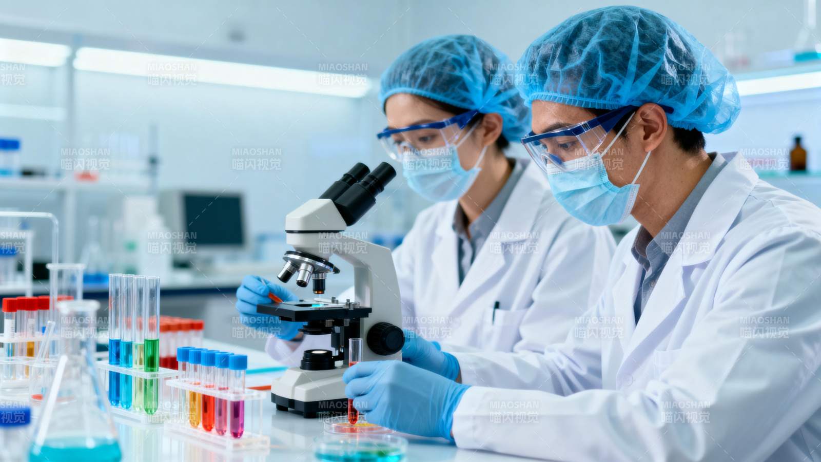 实验室科研二人组图片