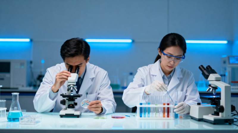 实验室科研专注时刻图片