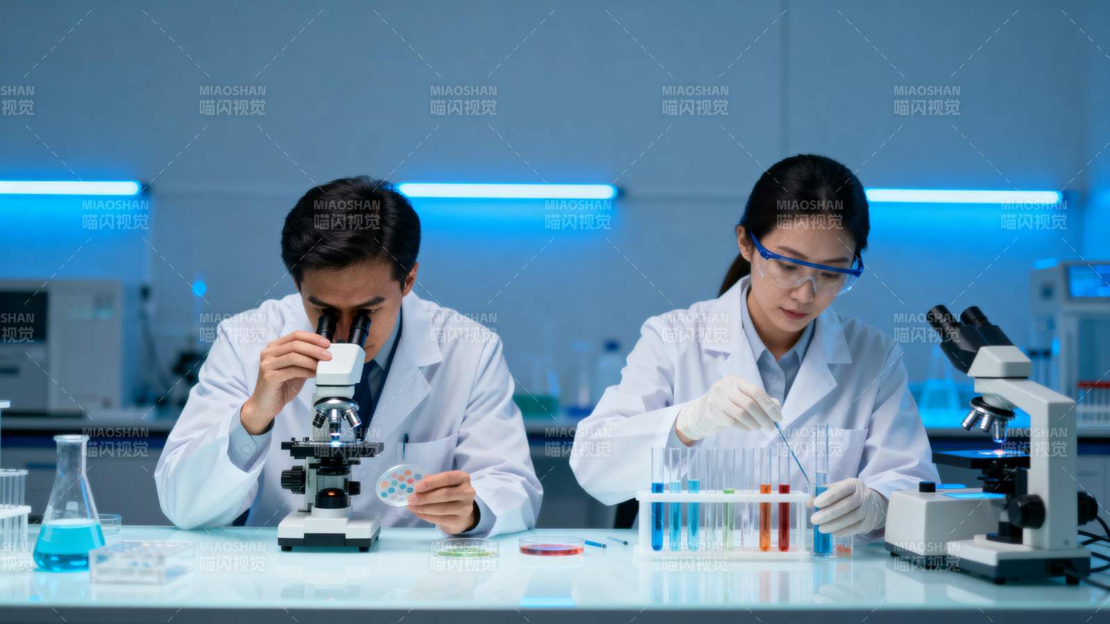 实验室科研专注时刻图片