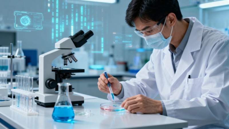 科学家实验室研究样本图片