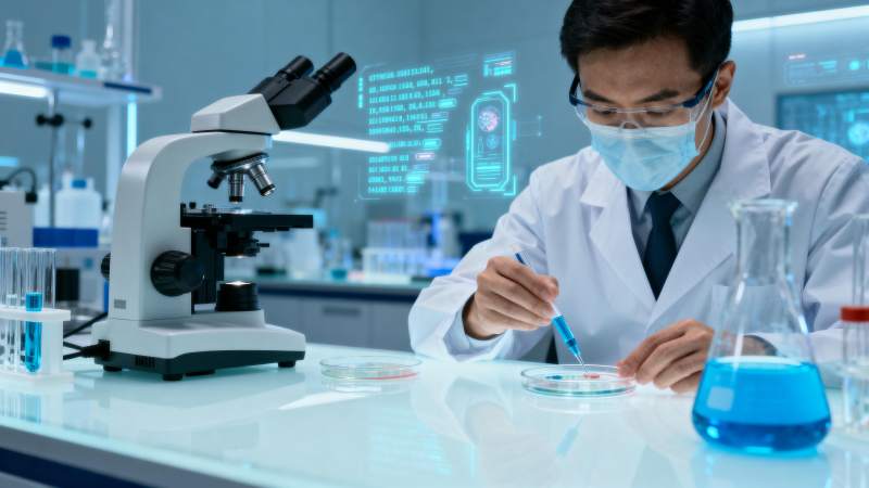 科学家实验室研究样本图片