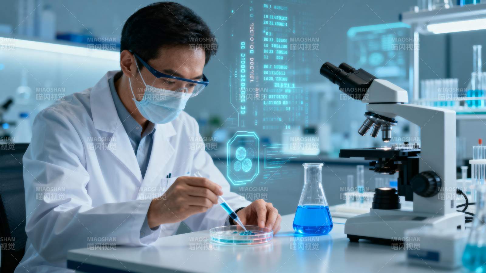 科学家实验室研究样本图片