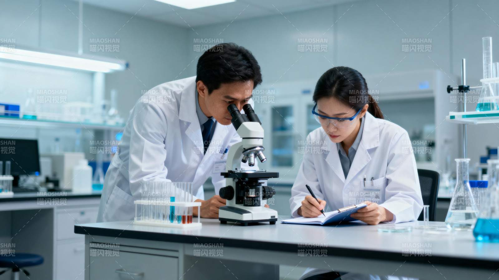 实验室科研协作场景图片