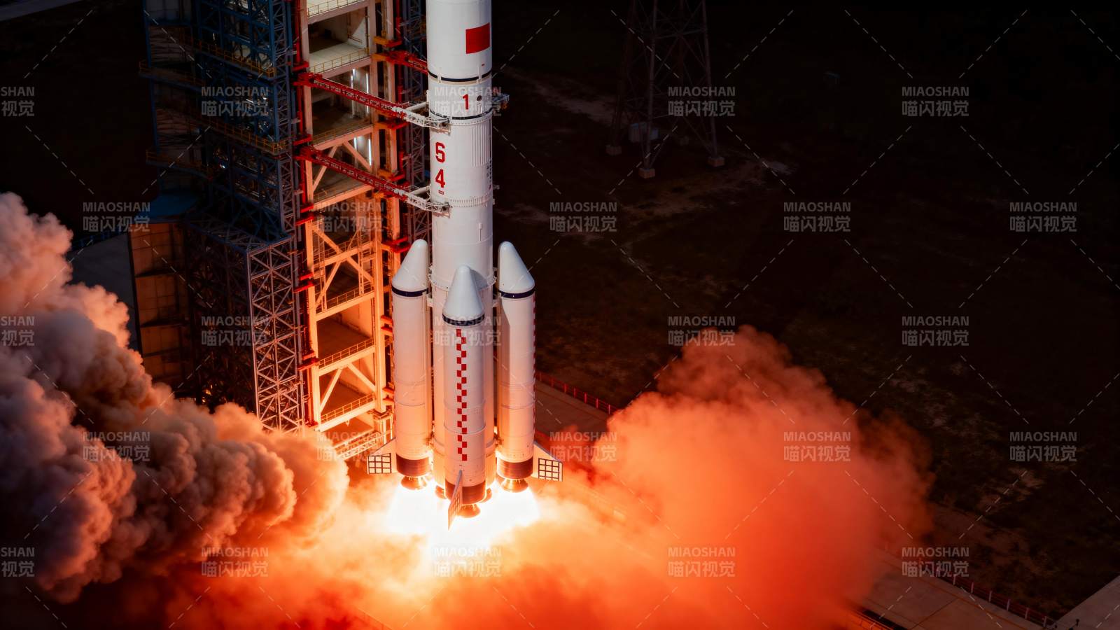 长征五号火箭点火升空图片