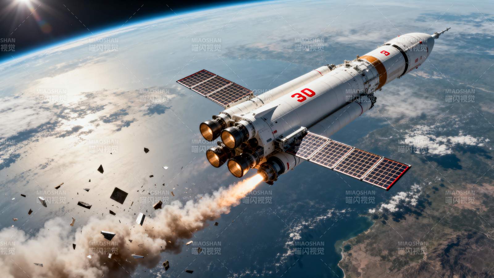 火箭升空 地球在望图片