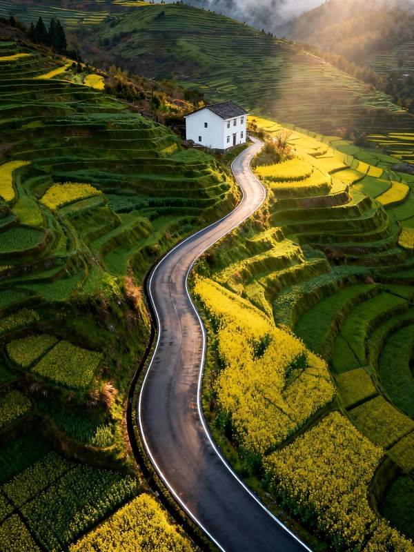 梯田花径 白屋隐山间图片