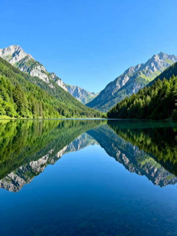 湖光山色 镜像天成图片